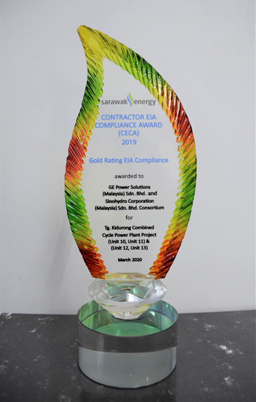 凱德隆火電項目獲業主SEB2019年度環境(EIA)評估金獎--獎杯.JPG